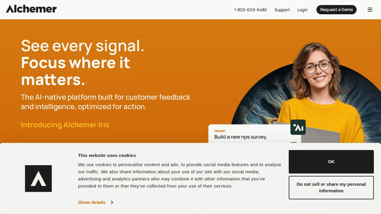 Alchemer Product interface (marketing site capture)