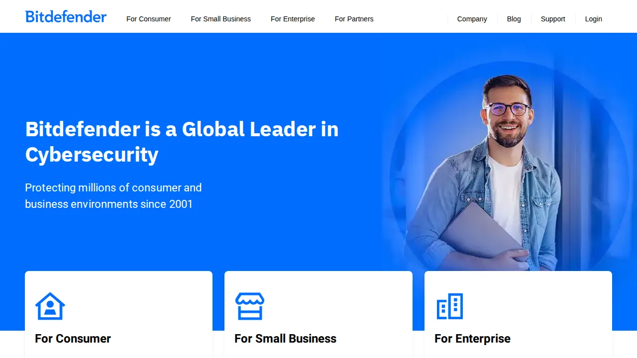 Bitdefender Product interface (marketing site capture)