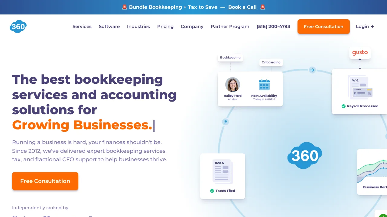 Bookkeeper360 Product interface (marketing site capture)