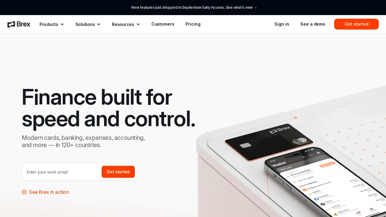 Brex Product interface (marketing site capture)