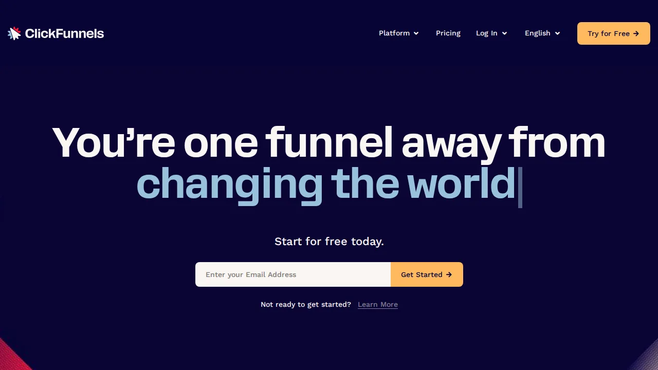 ClickFunnels Product interface (marketing site capture)