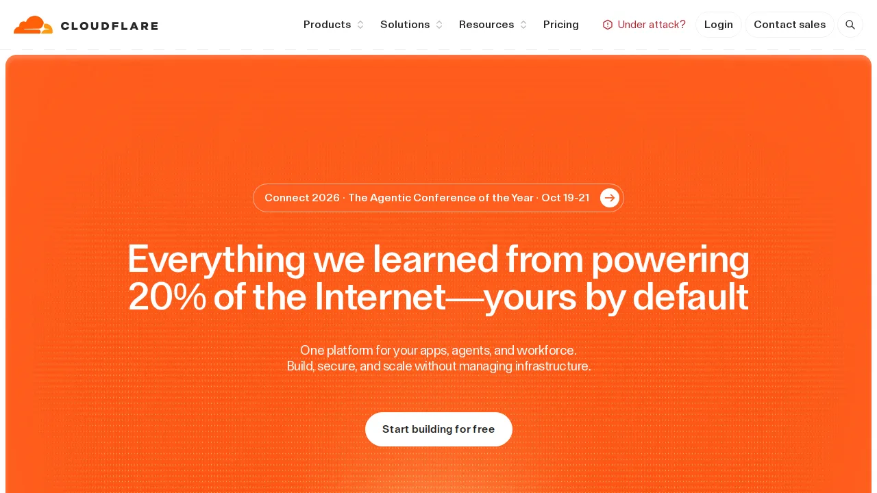 Cloudflare Product interface (marketing site capture)