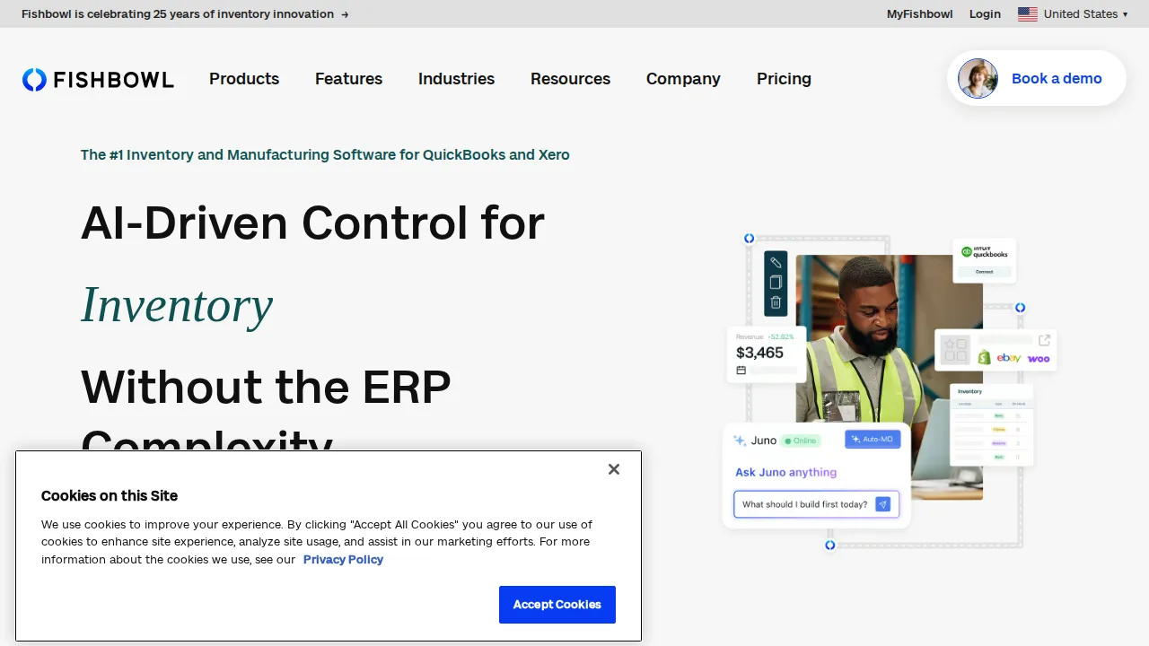 Fishbowl Product interface (marketing site capture)