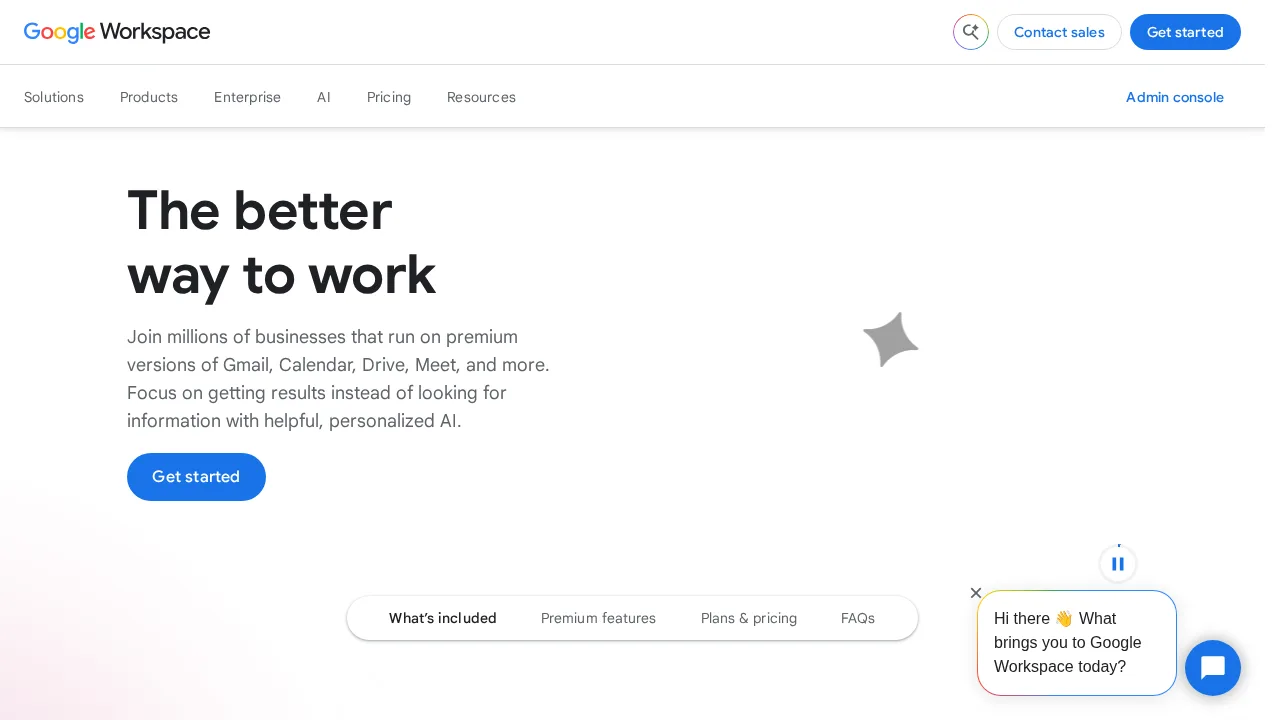 Google Workspace Product interface (marketing site capture)
