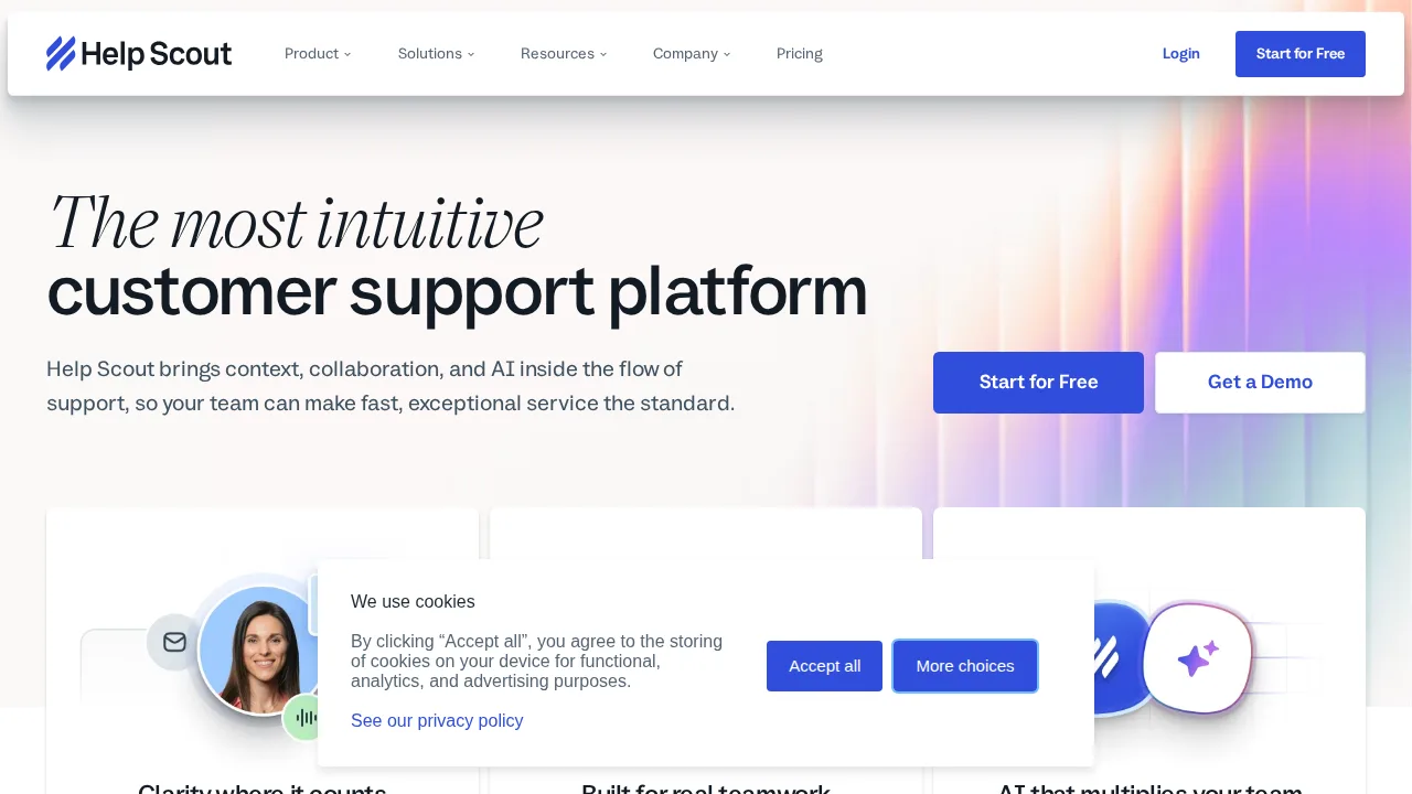 Help Scout Product interface (marketing site capture)