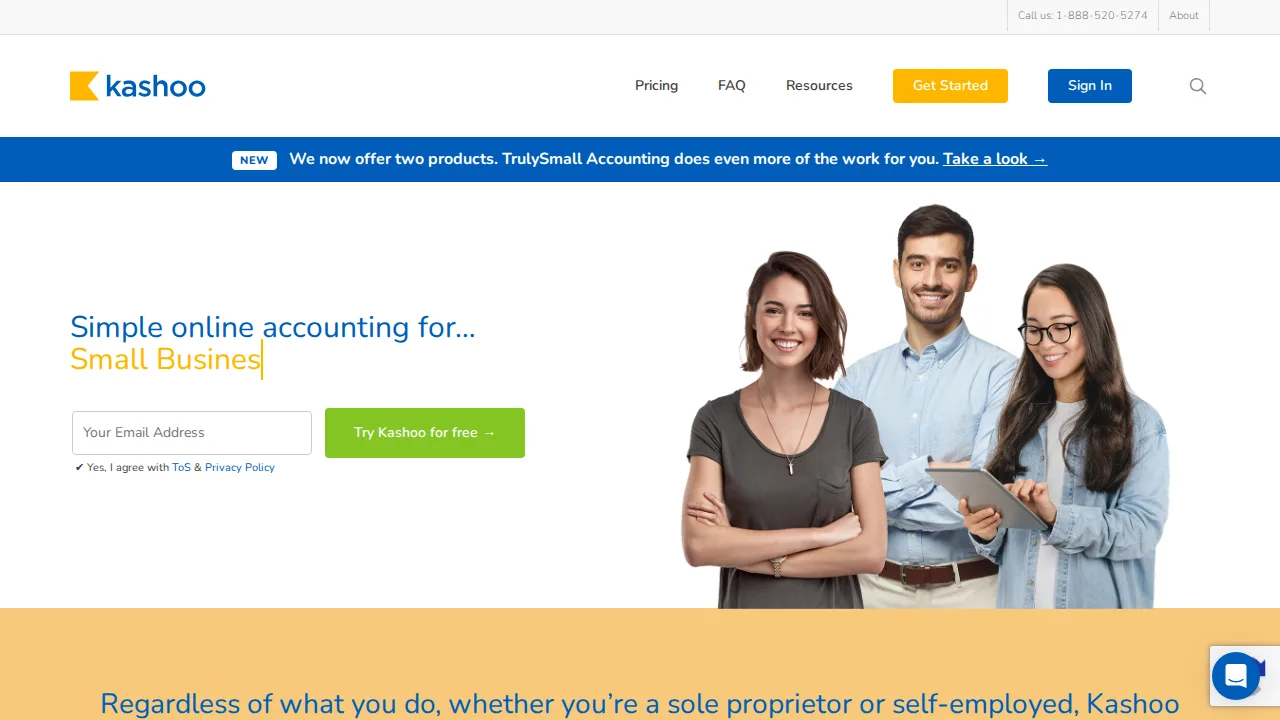 Kashoo Product interface (marketing site capture)