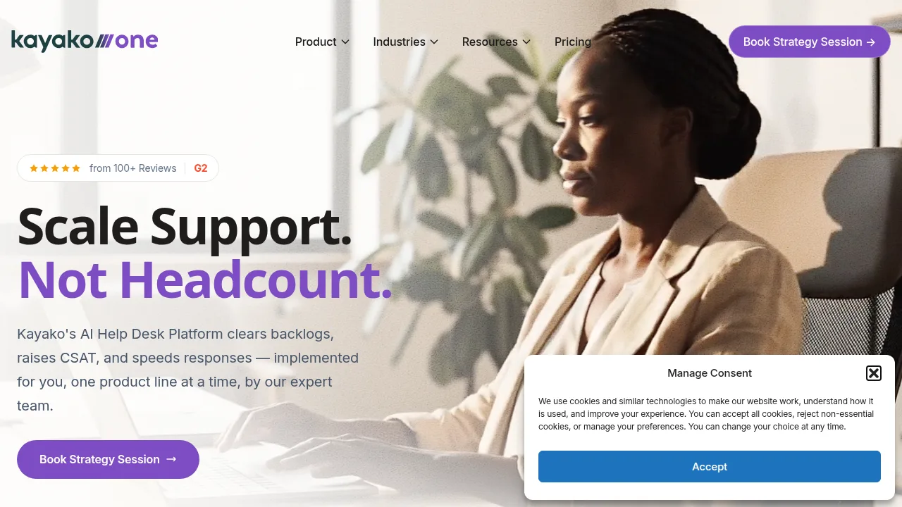 Kayako Product interface (marketing site capture)