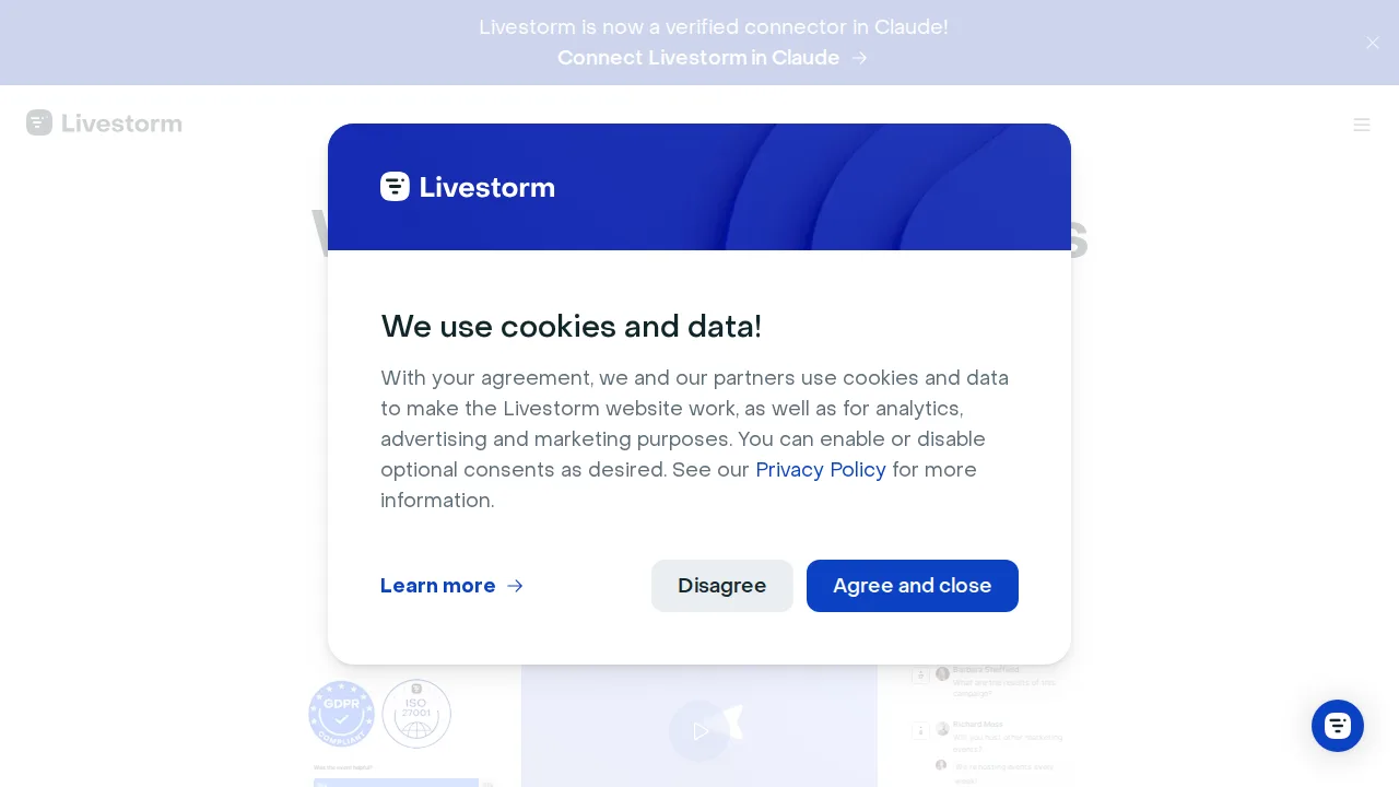 Livestorm Product interface (marketing site capture)