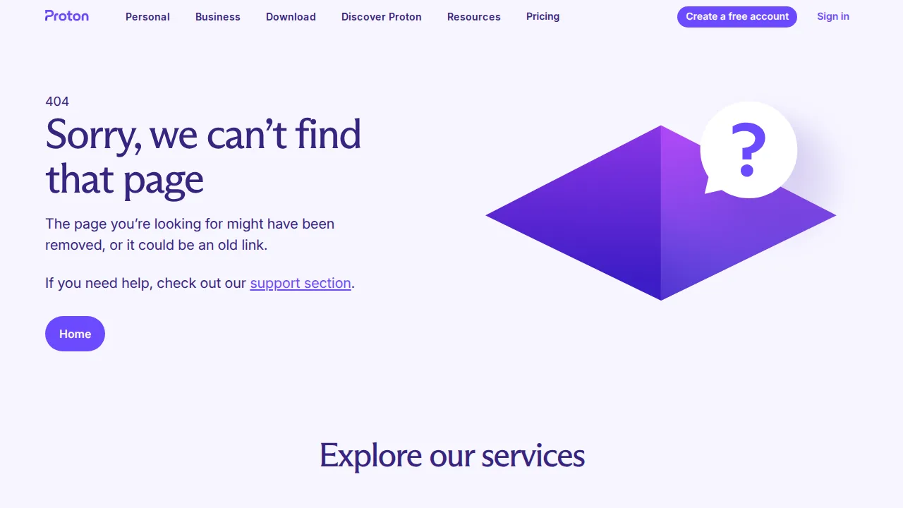 Proton Mail for Business Product interface (marketing site capture)