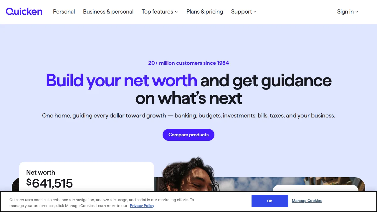 Quicken Tax Product interface (marketing site capture)
