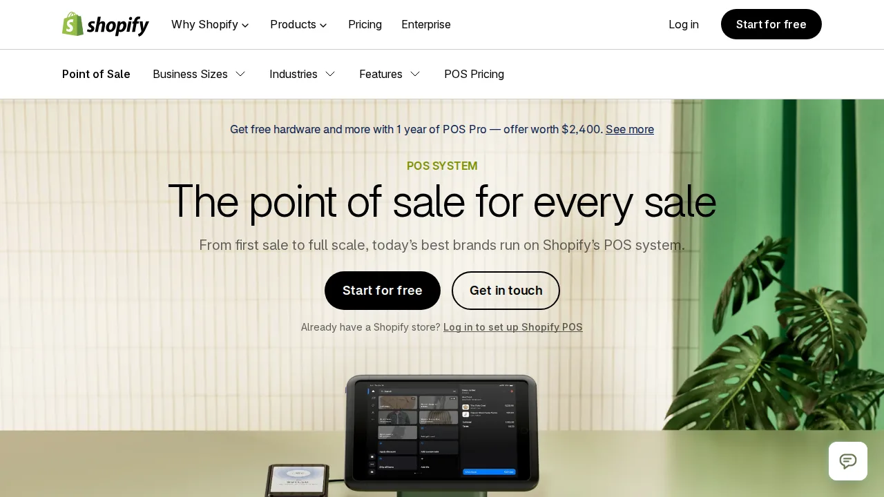 Shopify POS Product interface (marketing site capture)