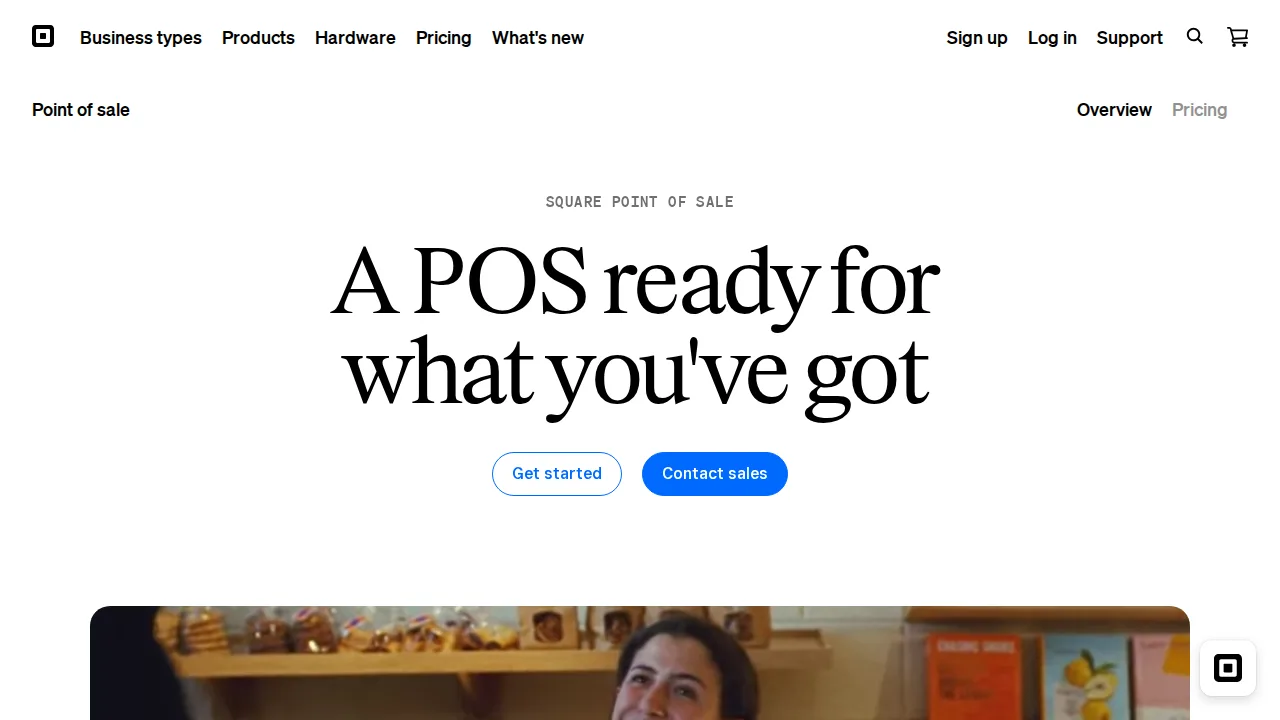Square POS Product interface (marketing site capture)
