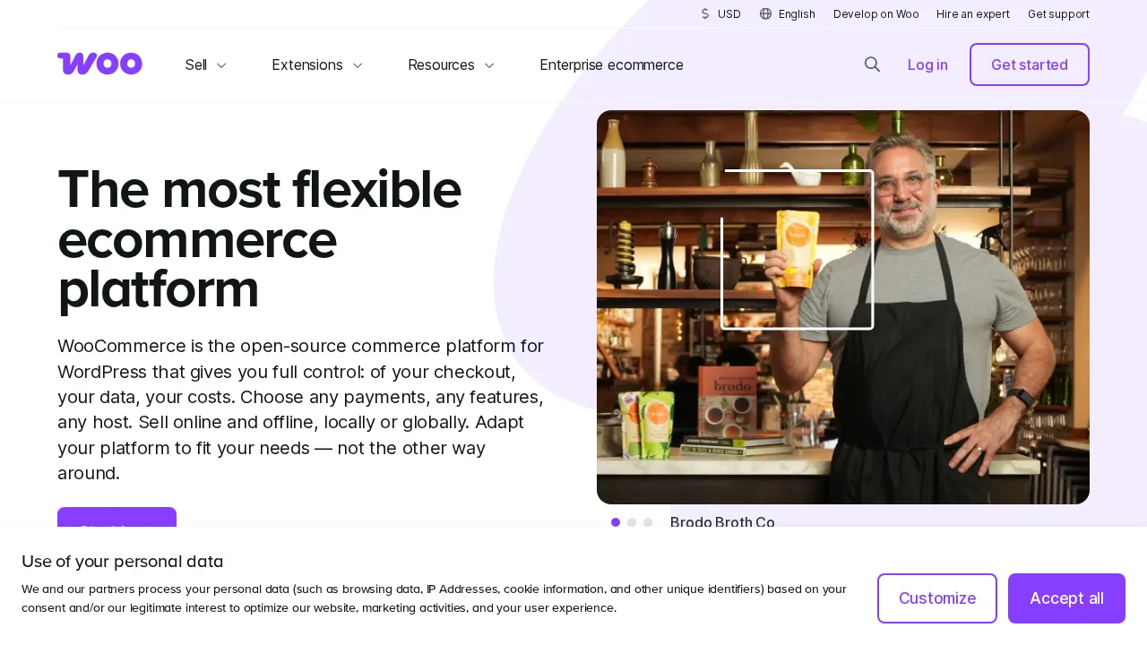 WooCommerce Product interface (marketing site capture)