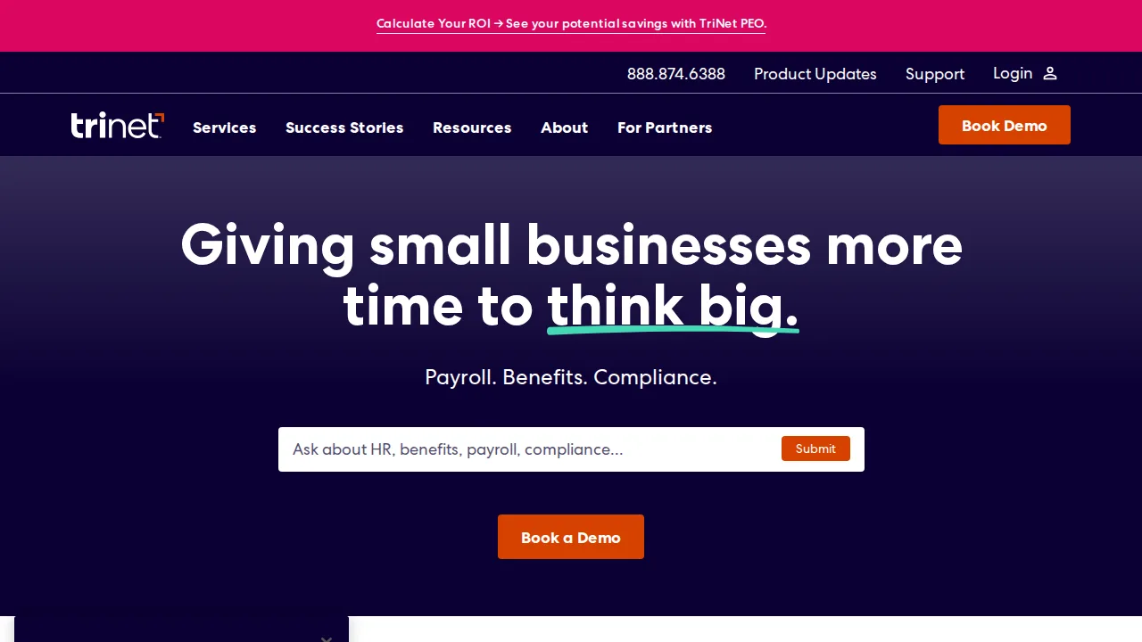 Zenefits Product interface (marketing site capture)